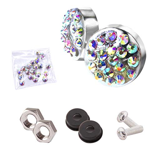 2 License+Stainless+Handmade+Rhinestones+Matching