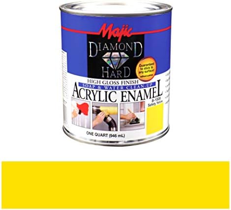 Majic Paints 8 1508 2 Diamond Hard Acrylic Enamel High Gloss Paint 1 Quart Safety Yellow Amazon Sg Home Improvement