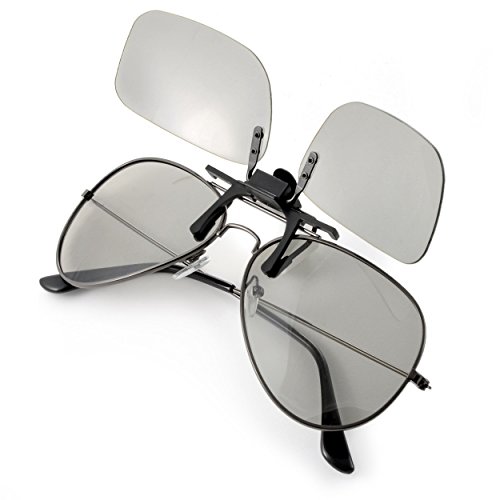 Ganzoo 2er Set 3D-Brillenaufsatz für Brillenträger, für Passive 3D TVs, PC-Spiele oder Kino RealD, Passivbrille…