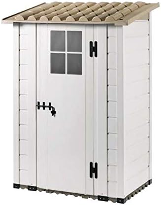 Amazon プラスチック樹脂製 おしゃれイタリア物置 ガーデンシェッド トスカーナevo100 物置 倉庫