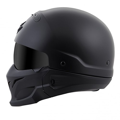 ScorpionExo Covert Unisex-Adult Half-Size-Style Matte Black Helmet (Matte Black, Large)