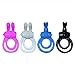1Pcs Men Male Rubber Hard Penis Double-Rings Vibrating Rabbit Cock Massage Stimulate - Random Color