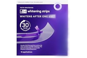 viralaluna - smilev34 dual-action teeth whitening strips (2PACK-28 STRIPS)