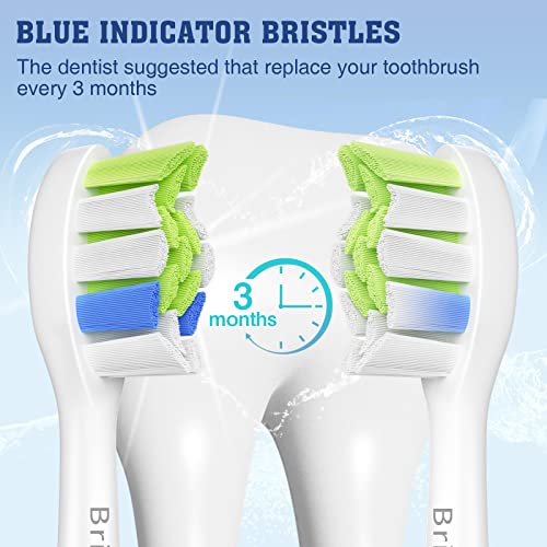 Brightdeal Replacement Brushes Compatible with Philips Sonicare - Electric Toothbrush Heads for EasyClean HealthyWhite and Other Snap Handles, 4 Pieces White and 4 Pieces Black