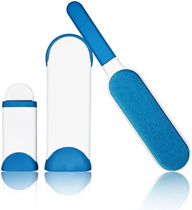 Galulas Reusable Pet Hair Remover Dog Cat Fur Wizard With Self-Cleaning Base Soft Double-Sided Lint Brush For Furniture, Clothes