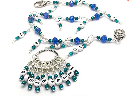 image for Jill's Beaded Knit Bits 0-100 Row Counting Chain Jewelry for Knitters,