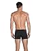 Speedo Men's Endurance+ Polyester Solid Square Leg Swimsuit for Men (Black/Lava Red, 40) by Yogi Sports