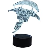 Fortnite Glider 3D Stereo Vision Bedroom Night Light LED Home Decoration USB Touch/Remote Control 16 Color Acrylic Creative Game Character Model Children's Toy Gift (Fortnite Glider)