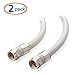 Cable Matters 2-Pack RG6 Coaxial Cable - 25ft, [CL2 Rated for in-Wall Use](CM) Quad Shield Coaxial Cable, RG6 Coax Cord for TV, Digital Router, Satellite Receiver and More, White