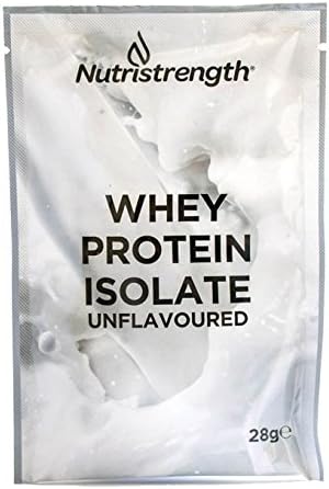 Nutristrength Whey Protein Isolate Powder Sachet | Unflavoured | Pure, Natural Lifestyle Nutrition | Made in The UK (Box of 12)