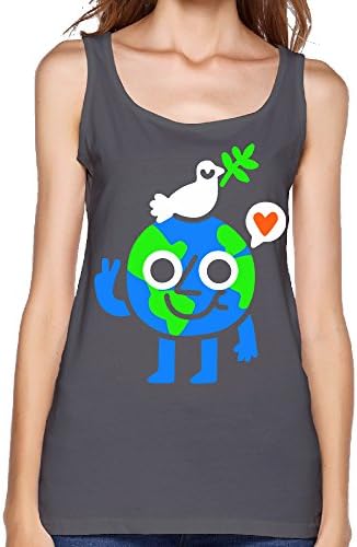 World Peace &amp; Love Womens Tank Top Sleeveless Tee Shirt XXL