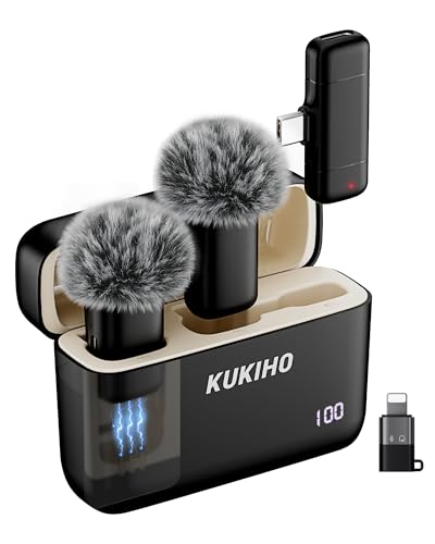 KUKIHO Wireless Lavalier Microphone Charging Case 36H