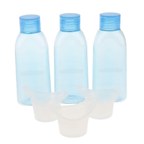 B Baosity 3er Set Nachfüllbare Leere Augenspülflasche und Augenwaschbecher - 100ml