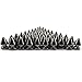 SamuRita Metal Style Mushroom Tree Spikes Leather Studs and Rivets for Crafts DIY Designs(50sets Gun-Black)