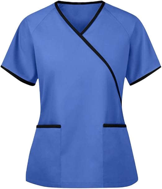 Women's Medical Shirt,VNeck Doctors Scrubs Shirt Nurses Tops Hospital
