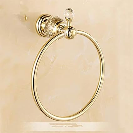 Einfacher goldener Bad Handtuchhalter für das platzsparende