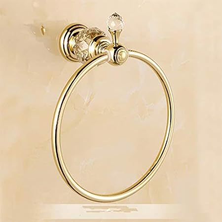 Einfacher goldener Bad Handtuchhalter für das platzsparende