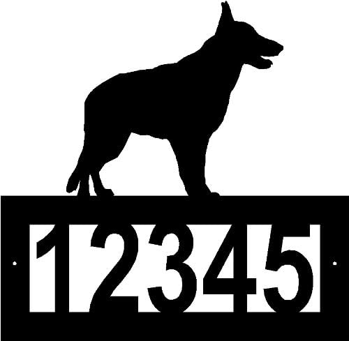 Custom Crafted German Shepherd Steel Address Sign
