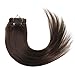 Emosa 7Pcs 70g 100% Real Silky Soft Remy Human Hair Clip In Extensions 18