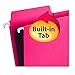 Smead FasTab Hanging File Folder, 1/3-Cut Built-in Tab, Letter Size, Red, 20 Count (64096)