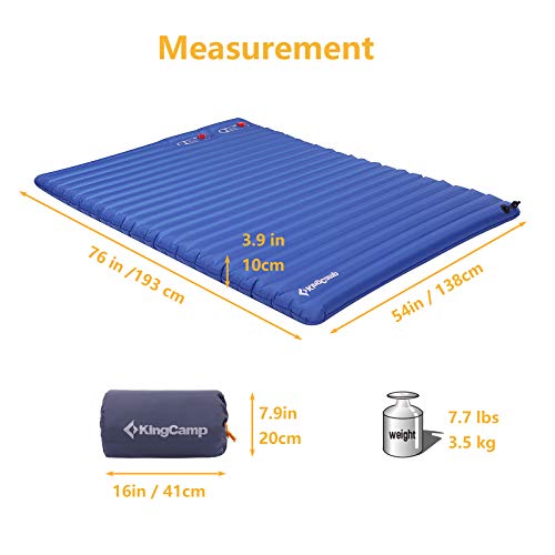 KingCamp Extra Thick Inflatable Camping Mattress with Builtin Pump