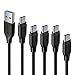 AUKEY USB C Cable 3.0, [5 Pack, 3ft x3 6ft 1ft] USB Type C Cable Fast Charge & Super-Speed Data Transfer for Samsung Galaxy S9 Note 8 S8 S8+, LG V30 V20 G6 G5, HTC U11/10