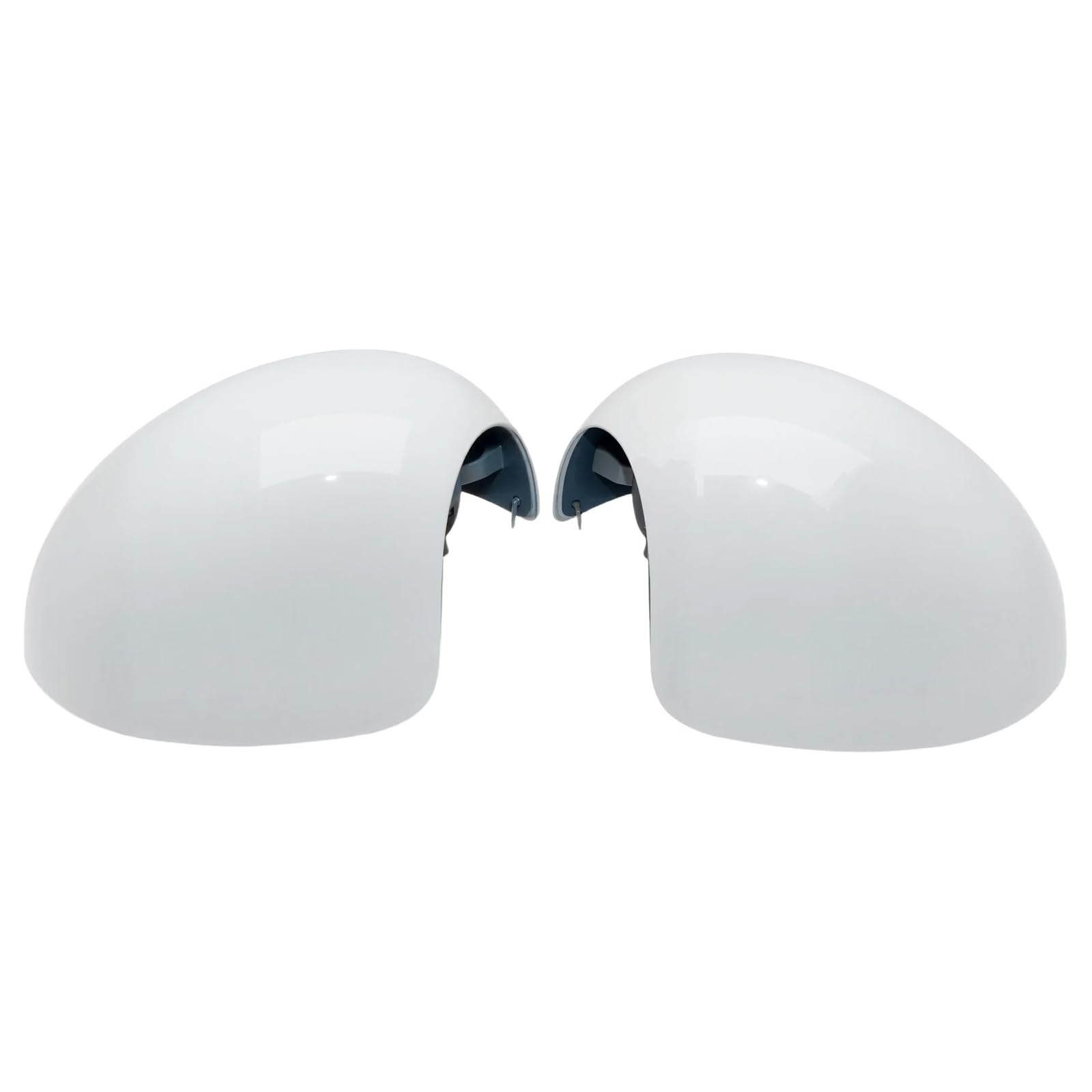 Photo 1 of Left Right Side Mirror Caps Rearview Mirror Cover Cap Glossy White Pair Fits for Mini R55 R56 R57 R58 R59 R60 R61 2007-2016 Replace for 51162754913,51162754914,Only for Manual Folding Mirror