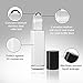 Nylea Essential Oil Roller Bottles [Metal Chrome Roller Ball] FREE Plastic Pippette, Funnel and Bottle Opener Refillable Glass Color Roll On for Fragrance Essential Oil - 10 ml 1/3 oz (8 PACK, CLEAR)