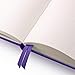 Scrivwell Dotted A5 Hardcover Notebook - 208 Dotted Pages with Elastic Band, Two Ribbon Page Markers, 120 GSM Paper, Pocket Folder - Great for Bullet journaling - Purple