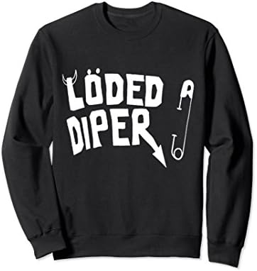Unisex Funny Loded Diper SweatShirt Small Black