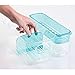 mDesign Plastic Adjustable Storage Center for Kitchen Cabinet, Pantry, Refrigerator, Countertop - Holds Kids/Toddlers Bottles, Sippy Cups, Baby Food Jars - 3 Pieces - Clear/Aqua Blue