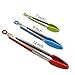 Vhabob Kitchen Tongs, Set of 3-7, 9, 12 Inch, Stainless Steel Food Tongs with Silicone Tips for Barbecue, Salad, Grilling, Frying, Cooking (Multi)
