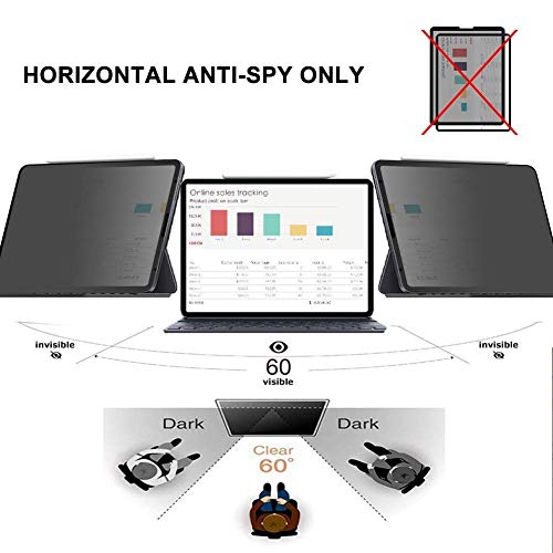 ã€ Fully Removable ã€‘ iPad 12.9 Privacy Screen,ZOEGAA iPad 12.9 Removable Privacy Screen Protector Compatible with iPad Pro 12.9 inch 2018 Releaseã€Anti-Spy Filter ã€‘ Anti-Glare Compatible Apple Pencil