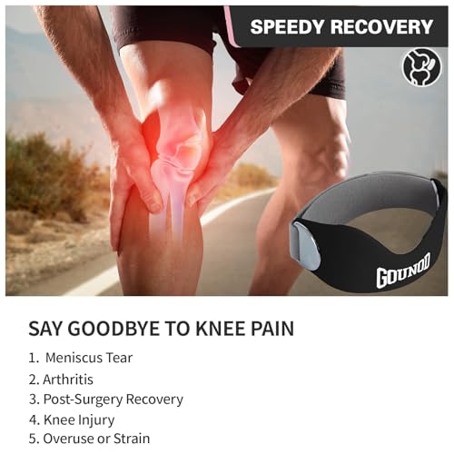 Yoerxing Knee Support Brace, Athletic Compression Band, Strap for knee-Pain, Jumpers Knee Braces, Patella Band for Basketball, Tendonitis, Jumpers Knee, Hiking, Running, Soccer