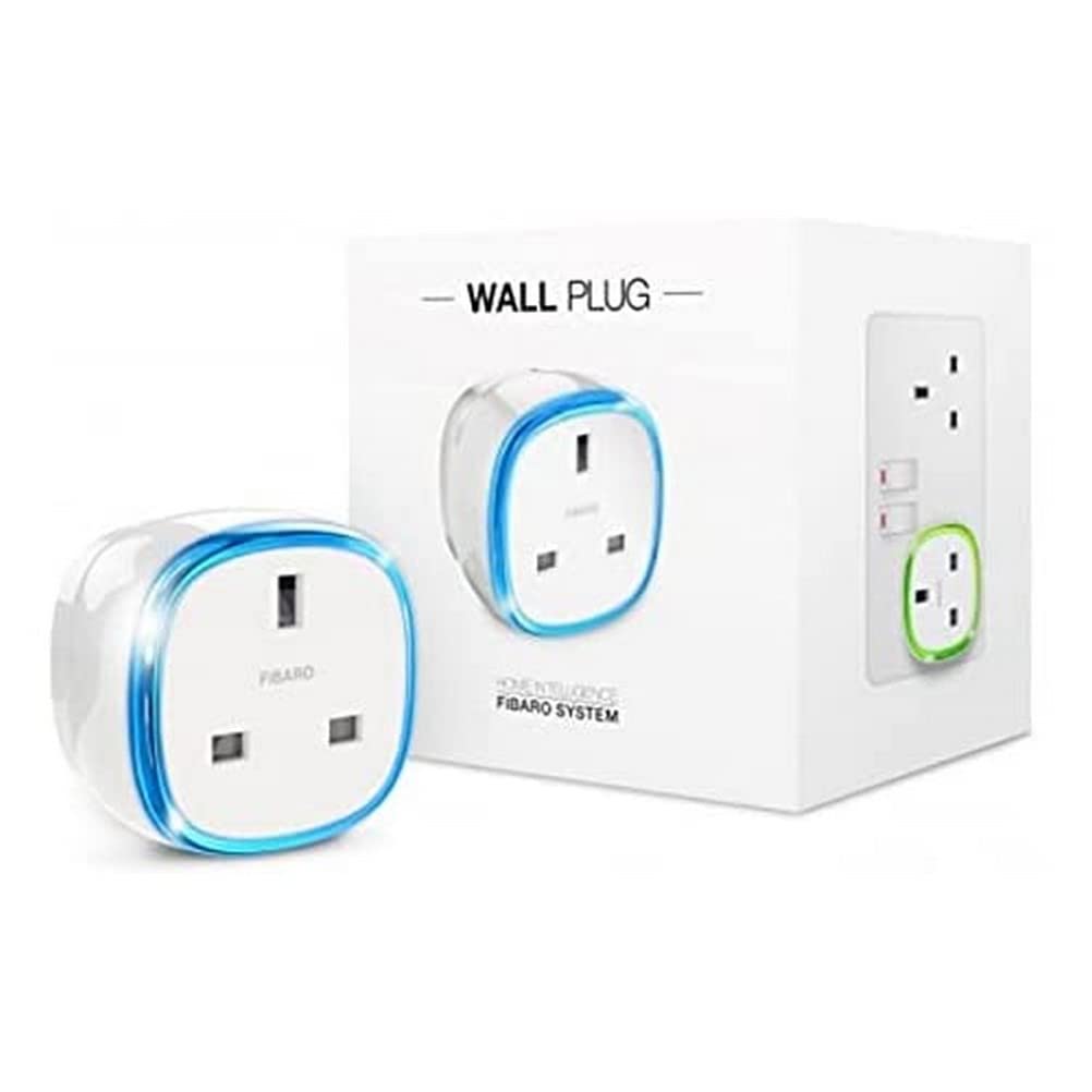 FIBARO Wall Plug/Z-Wave Plus Wireless Smart Socket, Type G, FGWPG-111, White