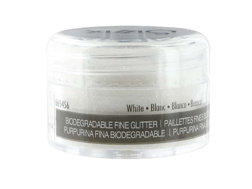 Sizzix Making Essential - Fine Biodegradable Glitter, White, 12g, 665456