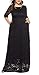 Eternatastic Womens Floral Lace 2/3 Sleeves Maxi Dress Plus Size Evening Party Dress