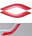 Shaboo Prints Red ABS Interior Door Handle Cover Trim Kits for 2011-2018 Jeep JK Wrangler 2-Door - 2PCS/Set