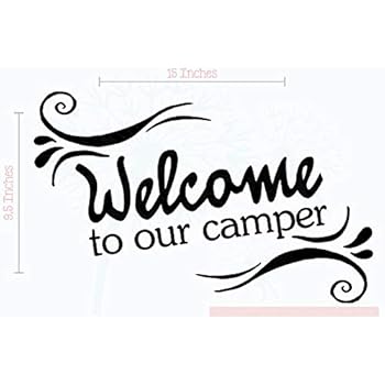 Wall Décor Plus More Welcome Vinyl Letters RV Wall Decor Stickers Quote Camper Art Decals, 15