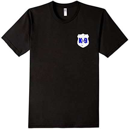 Men's Police K-9 Officer American Flag T-shirt Large Black