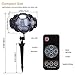 ALOVECO Christmas Snowflake Projector Lights, Rotating LED Snowfall Projection Lamp with Remote Control, Outdoor Waterproof Sparkling Decorative Lighting for Halloween Xmas Party (Warm White 3000K)
