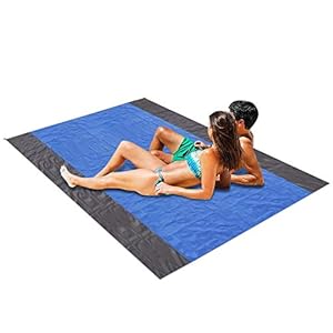 Fyore Stranddeken Zandbestendig Strand Mat Picknick Deken Camping Mat met 4 Vaste Nagels 4 zandzak, Waterdichte…