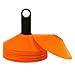 REEHUT Soccer Cones 25 Pack, Sport Agility Training Disc Cone for Football Basketball, Sports Equipment for Kids Field Markers with Free User E-Book Orange