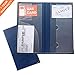 MIYO Car Registration Holder for Car Insurance Card and Vehicle Paperwork, Car Document Holder Organizer for Auto Documents Storage in Glove Box or Visor Flap, Premium PU Blue Leather Wallet Case