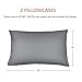 Adoric Life Pillow Cases Queen Size - 100% Brushed Microfiber, Ultra Soft - Envelope Closure End - Wrinkle, Fade, Stain Resistant - Set of 2, Gray