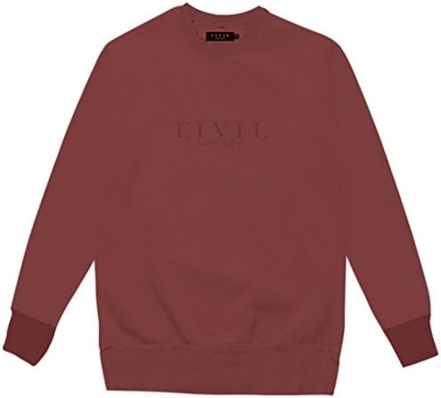 Civil Regime "Embroidered" Crewneck (Maroon) Men's Tonal Vintage Fit Sweatshirt