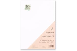 Craftelier - Yupo A5 Paper | Non-Porous Synthetic Paper for Alcohol-Based Inks | Smooth Surface, Easy to Cut or die-Cut | 10 
