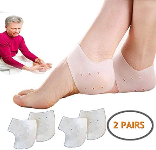 Gel Set - 2 Pairs - Heel Protectors - Relieve Heel Pain from Plantar Fasciitis - Heel Spur - Cracked Heels
