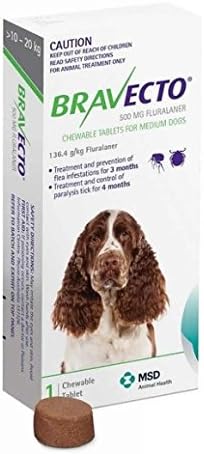 Medium 22-44 lbs/pounds (10-20 kg) For Dog Tablet 12 weeks Protection