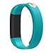 moreFit Fitness Tracker, Slim Touch Screen Activity Health Tracker Wearable Pedometer Smart Wristband, Black/Teal